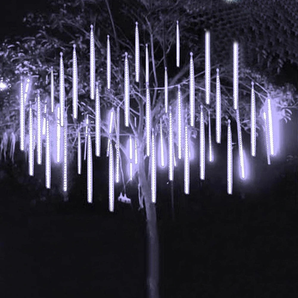 Outdoor  Meteor Shower Christmas Lights 10 Tubes 192 Led Hanging String Lights for Garden Tree Holiday Party Decoation Lamp Hinoki Milano