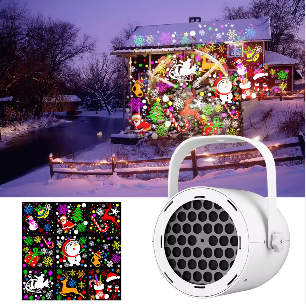 Proiettore Luci Natalizie a Fiocchi USB Hinoki Milano