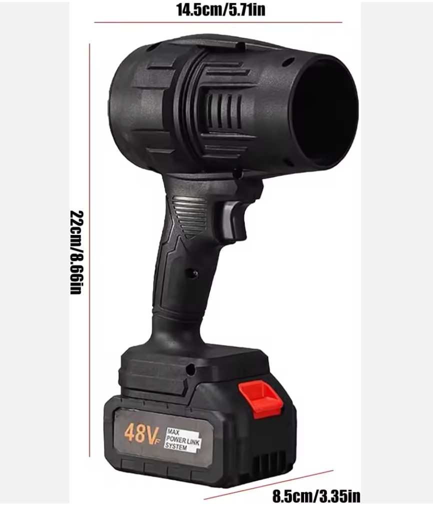 TurboBlow 48V – Soffiatore Ultra Potente con Doppia Batteria 3000mAh Klondo