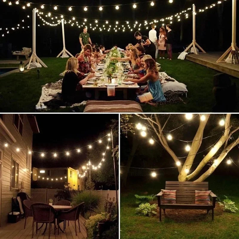 2024 New Solar Crystal Globe LED String Lights LED Solar Outdoor Light IP65 Fairy Light Christmas Garland for Garden Party Decor Hinoki Milano
