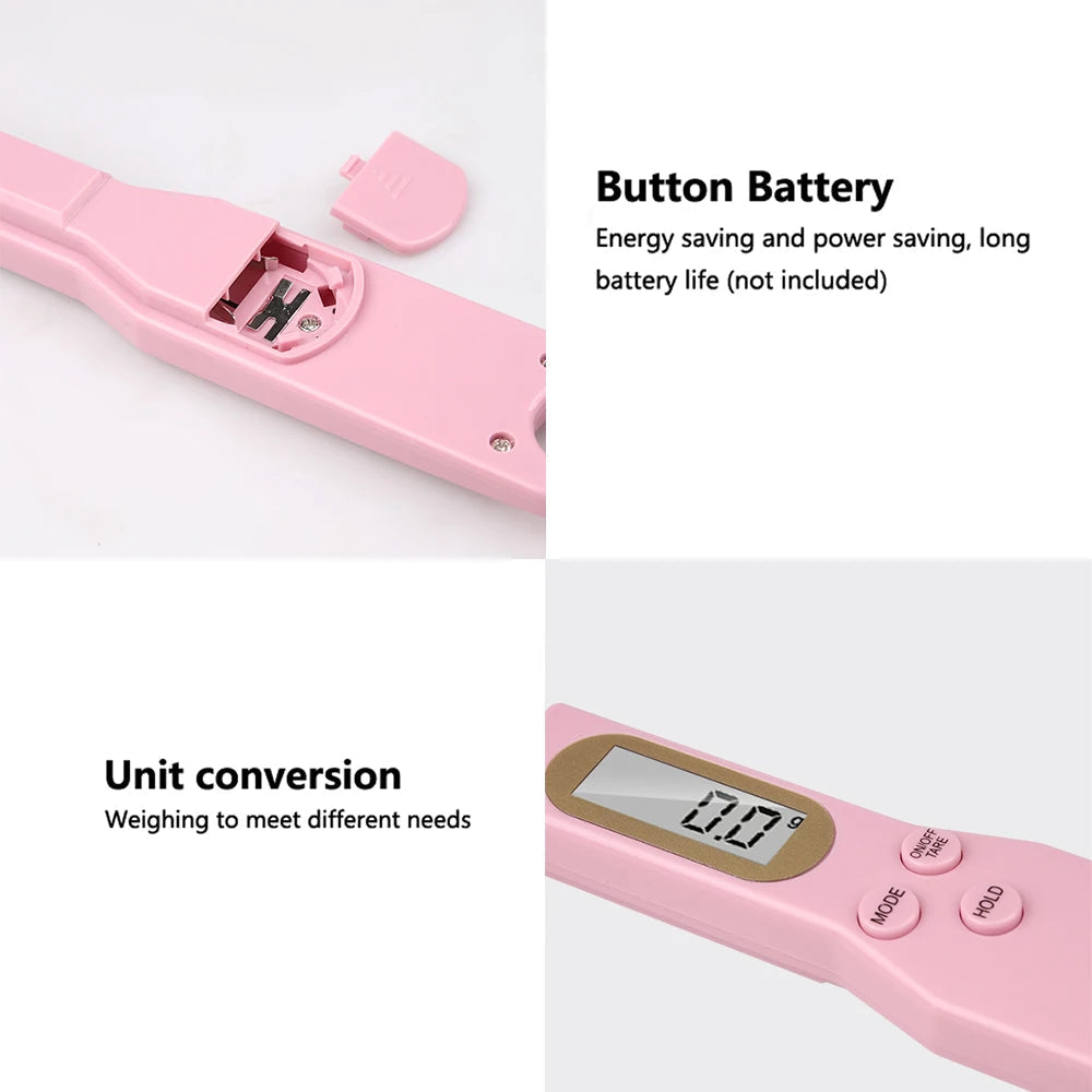 Mini Spoon Scale Digital Kitchen Scale Electronic LCD Food Scale 0.1-500g Cooking Flour Milk Coffee Powder Weight Measure Spoon Hinoki Milano