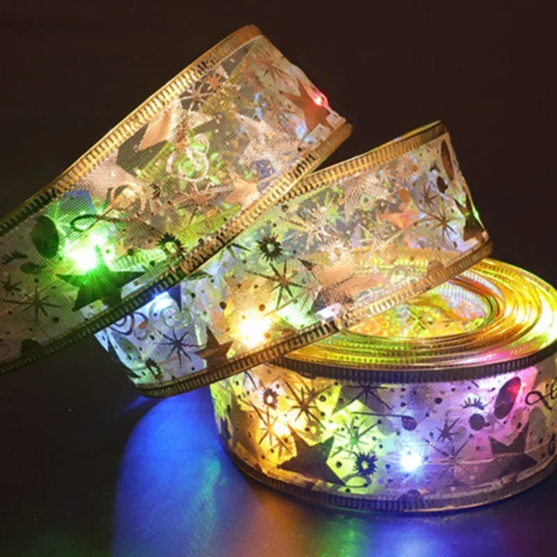 Indoor String Lights Battery Operated Christmas Ribbon with Lights Christmas Tree Accessories Decoration for Christmas New Year Hinoki Milano