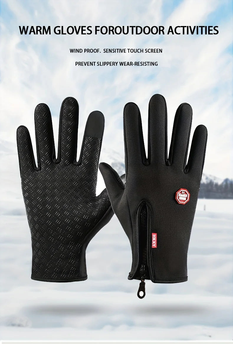 Winter Gloves For Men Women Touchscreen Warm Outdoor Cycling Driving Motorcycle Cold Gloves Windproof Non Slip Gloves Hinoki Milano