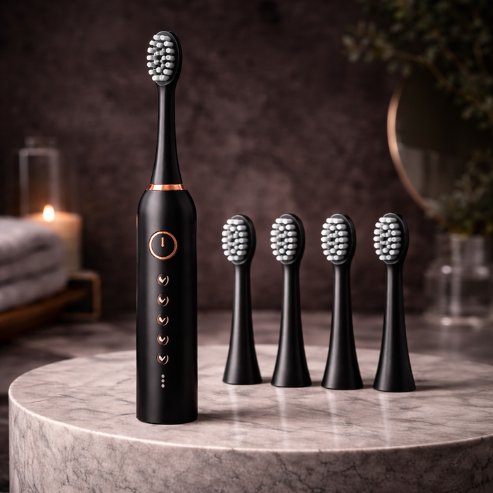 Spazzolino Elettrico Sonico X-3 con 4 Testine – 6 Modalità, Ricarica Rapida e Waterproof Klondo