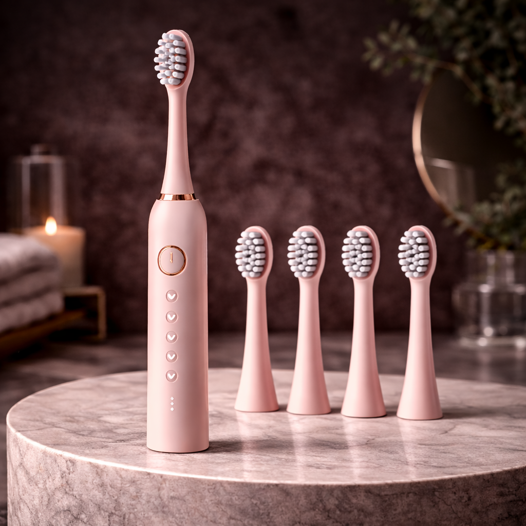 Spazzolino Elettrico Sonico X-3 con 4 Testine – 6 Modalità, Ricarica Rapida e Waterproof Klondo