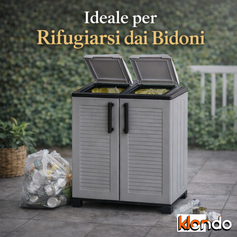 Armadio Pattumiera Esterno Eco – Mobile Raccolta Differenziata da Esterno Klondo