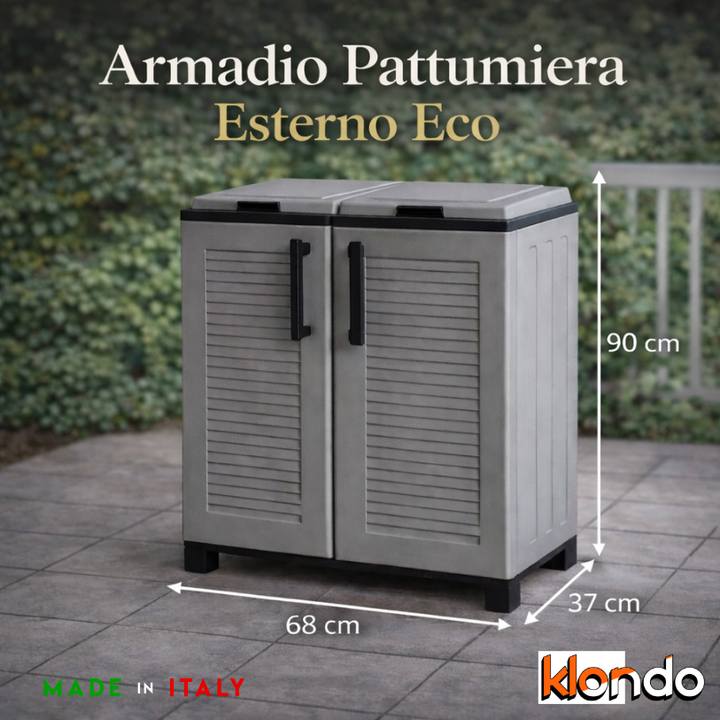 Armadio Pattumiera Esterno Eco – Mobile Raccolta Differenziata da Esterno Klondo