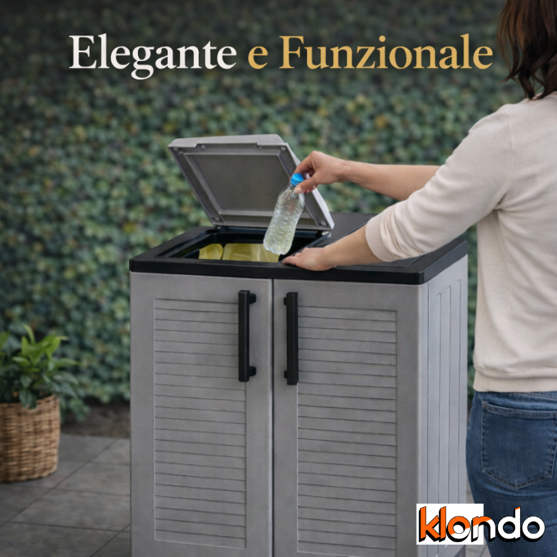 Armadio Pattumiera Esterno Eco – Mobile Raccolta Differenziata da Esterno Klondo