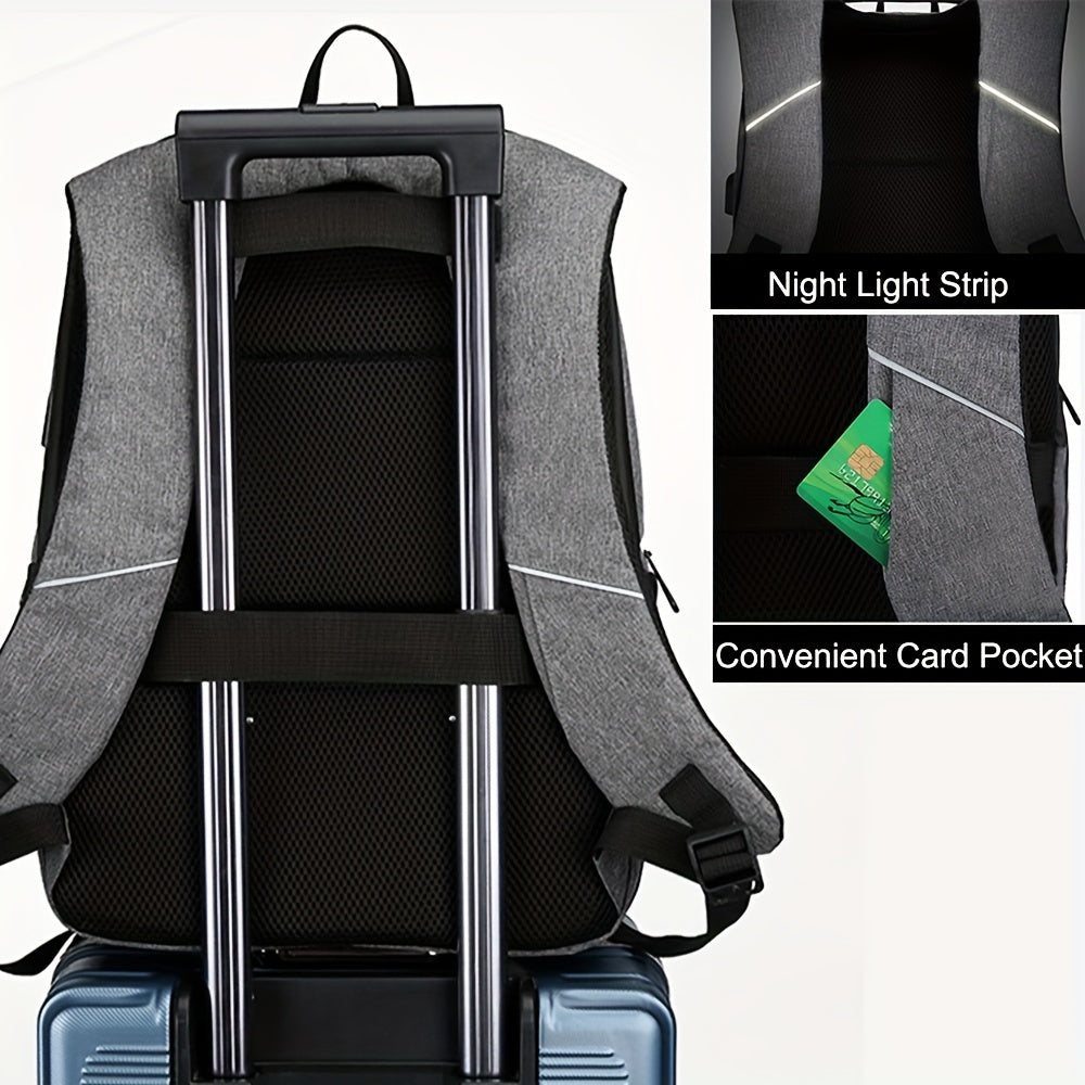 Men's Anti-theft Laptop Backpack, Travel Large Capacity Business Bag Shoulder Bag Hinoki Milano