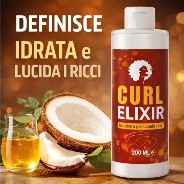 Curl Elixir – Maschera Ricciante Nutriente con Olio di Cocco e Bisabolo Klondo