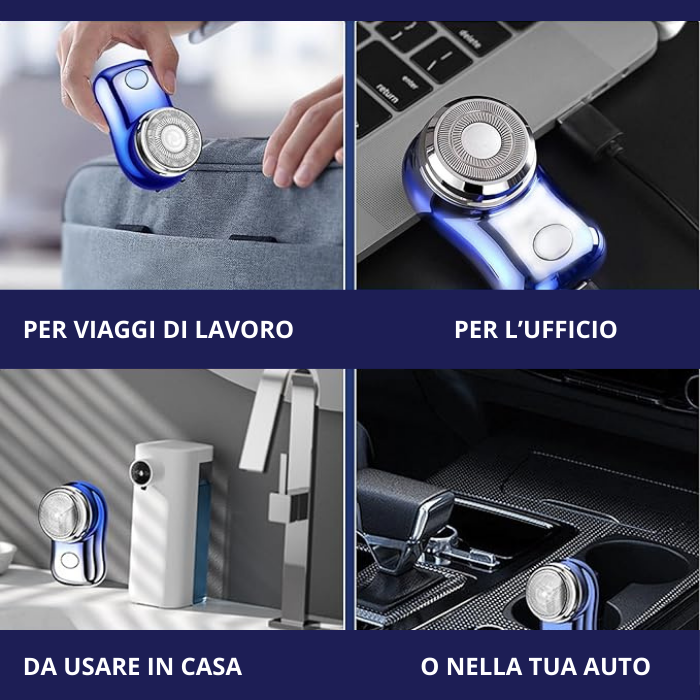 Mini Rasoio Elettrico Turbo - Portatile e Compatto Klondo