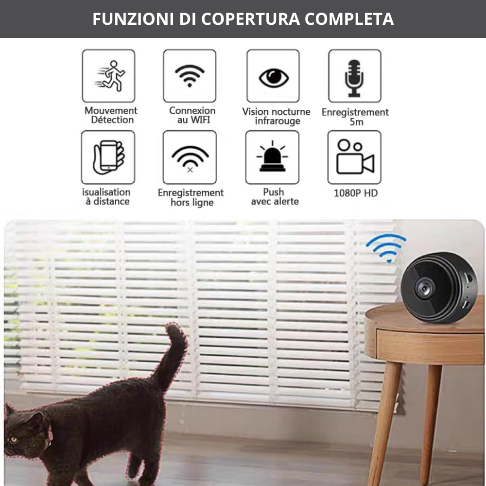 Micro Camera – Mini Telecamera WiFi Full HD 1080p Klondo