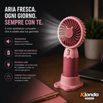 Mini Ventilatore Portatile USB Ricaricabile – Compatto e Silenzioso Klondo