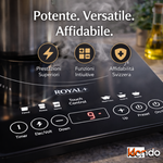 Piastra a Induzione 2500W Royalty Line – Piano Cottura Touch con 8 Funzioni Klondo