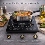 Piastra a Induzione 2500W Royalty Line – Piano Cottura Touch con 8 Funzioni Klondo