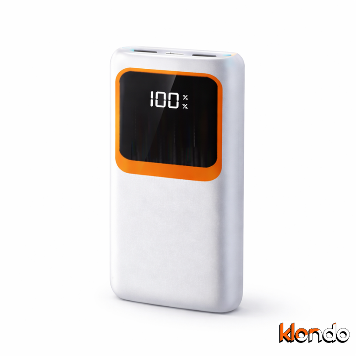 Power Bank 20000mAh Ricarica Rapida PD – Display LED, USB + Type-C, Super Fast Charger Klondo