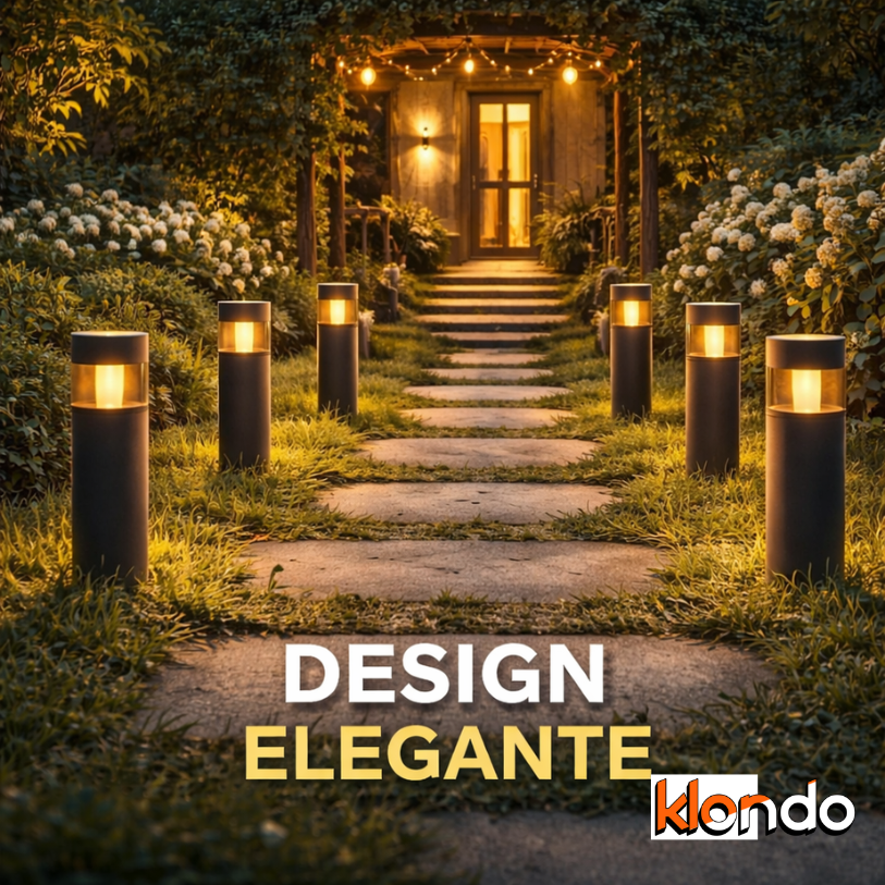 Set 3 Luci Solari da Giardino LED | IP44 Impermeabili - Luce Calda Automatica - Illuminazione Moderna Klondo