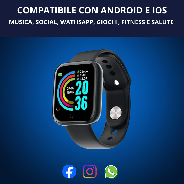 Smart Watch Macaron – Orologio Intelligente Economico Fitness & Benessere Klondo