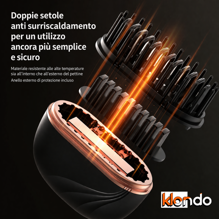 Mini Spazzola Lisciante Professionale Senza Fili – Ricaricabile USB, Portatile, Capelli Lisci Ovunque Klondo