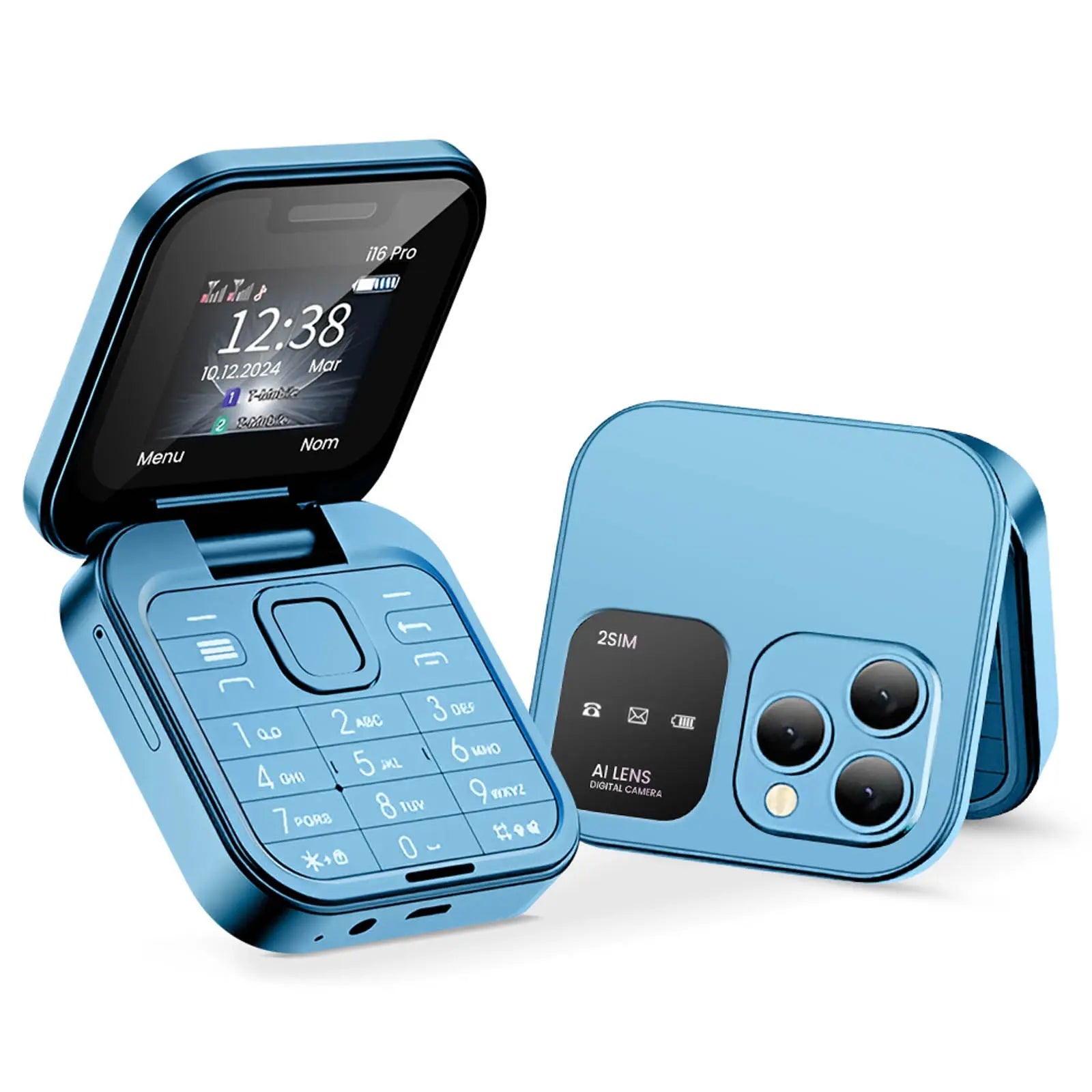 i16 Pro – Mini Flip Phone Hinoki Milano